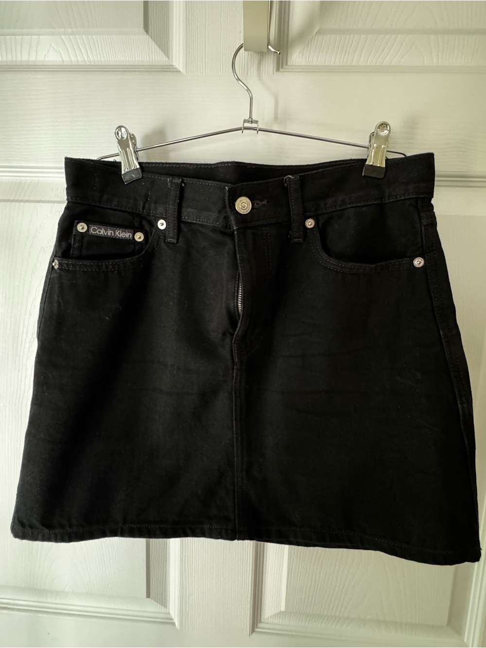 Calvin Klein Jeans Black Denim Mini Skirt